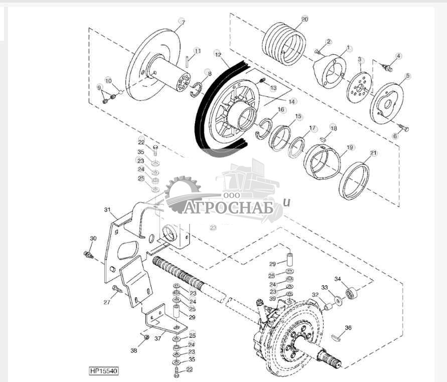 FRONT VARIABLE DRIVE SHEAVE AND MOUNTINGS 
